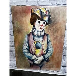 Alfieri Pierrot Clown Portrait Signed Numbered Lithograph 204/320